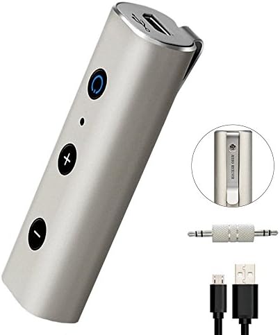 EkoBuy Bluetooth 4.2 Receiver, Portable Bluetooth Wireless Audio Adapter, Hands-free Calling Bluetooth Car Kit for Car Speaker/Home Stereo System, with 3.5mm Aux Stereo Output with Handsfree calling, A2DP, CVC Noise Cancellation