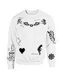 Allntrends Women's Sweatshirt 1D Zayn Malik Tattoo Medium White