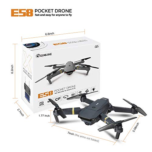 Quadcopter Drone with Camera Live Video, EACHINE E58 WiFi FPV