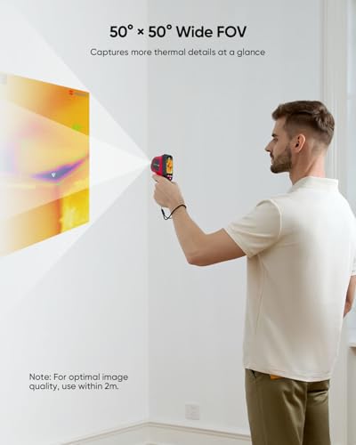 HIKMICRO E02 Thermal Camera with Visual Camera,Smart Scenes Detection,240*240 SuperIR,96x96 IR Resolution,Handheld Thermal Imaging Camera with Laser Pointer, 20Hz Infrared Thermal Imager,-20℃ to 400℃