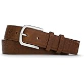 W. Kleinberg Men's Tucson American Bison with Brushed Nickel Buckle Belt
