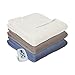 Serta Brushed Microfleece Electric Heated Blanket with Programmable Digital Controller, Twin Size, Natural