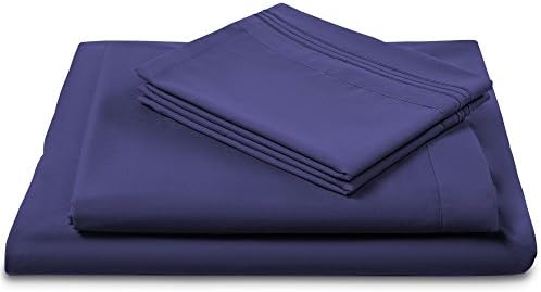 Luxomere ULTRA SOFT Brushed Microfiber Bed Sheet Set – Luxury Hotel Collection Bedding with Deep Pockets, Fade Wrinkle &amp; Stain Resistant 4-Piece (SLEEP IN STYLE) Fitted Bed Sheets (King, Navy)
