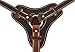 Brown 2 Snap Agitation Harness with Handle w/Stainless Steel Hardware