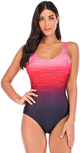 Women Bikini Swimsuit Nuewofally Push Up High Cut Monokini Thong Swimwear Fashion Gradient Color Retro Bathing Suit