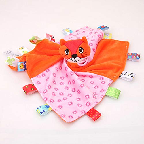 Baby Comfort Towel Soft Stuffed Animal Plush Security Blanket Soothing Kids Toy (B)