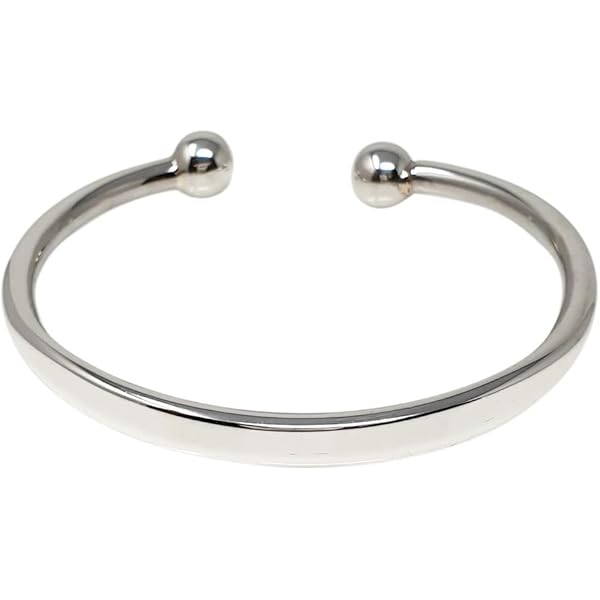 Amazon.com: VN Jewelry Men's Silver Bangle Bracelet - Solid