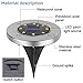 Solar Ground Lights, 8 LED Solar Disk Lights Outdoor Waterproof for Garden Yard Patio Pathway Lawn Driveway Walkway- Warm White (8 Pack) HaoXuan