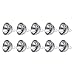 10-Pack MR16 7.5W LED Bulb JACKYLED DC12V Warm White 3000K 7.5W = 60W Equivalent Ultra Bright 38 Degree Beam Angle Recessed Track Light 550 Lumens Standard MR16 Spot Lights & Lamp