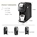 ODA KITCHEN 1128B Single Serve Coffee Maker Programmable with 50 oz Large Removable Reservoir Compatible with The Single Cup Pod, 6 to 16 oz Brew Size for Office, Travel, Black