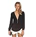 ShungHO Sleeve V Collar T-Shirt Chiffon Mini Sexy Long