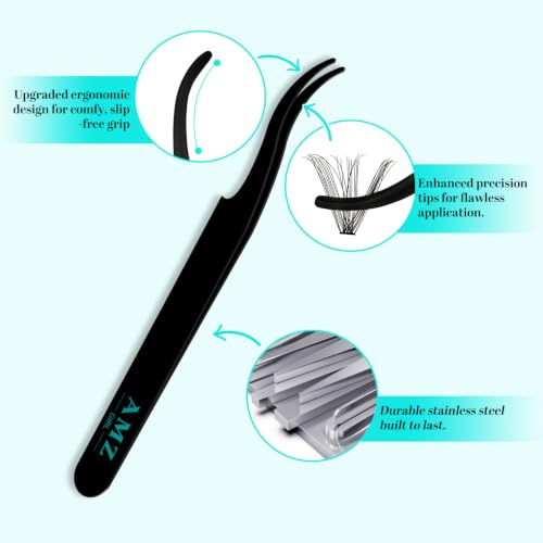 AMZGIRL Cluster Lashes Kit,40D Lash Clusters D Curl 9-16mm,320pcs Lashes | Complete DIY lash kit with 320 soft-volume 40D D curl clusters, bond & seal, remover and tweezers for balanced everyday looks