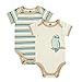 Touched by Nature Unisex Baby Organic Cotton Bodysuits, Owl, 6-9 Months