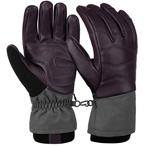 VBIGER Mens Gloves Genuine Leather Touch Screen Winter Gloves