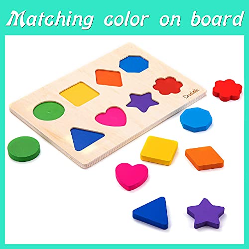 Wooden Educational Shape Puzzle Learn Colors & Shape