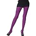 KoolFree Microfiber Seamless Stretch Cotton Crotch Opaque Solid Color Pantyhose Tights (purple)