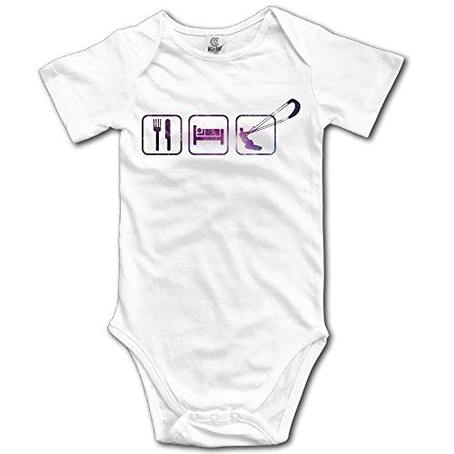 Purple Galaxy Eat Sleep Kiteboard Fashionable and Comfortable Baby's Underwear Cute Baby Climbing Clothing Printing