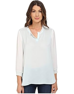 Calvin Klein Jeans Women's Mixed Media Long Sleeve Sport Tee