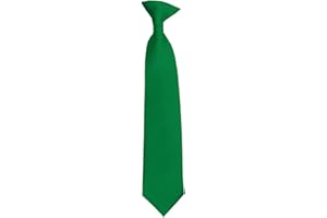 Romario Manzini Solid Color Boy's 14" Clip On Tie Age 7 to 10 Years Old