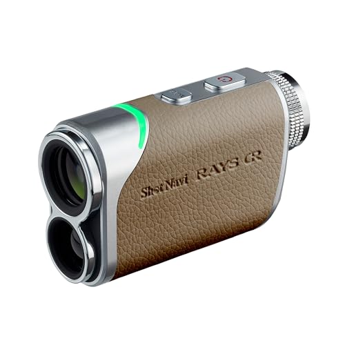 Shot Navi(ショットナビ) ゴルフ 距離計 レーザー距離測定器 LaserSniper RAYS GR【グレージュ】/２色表示 緑・赤 OLED搭載 1600y計測 軽量 6倍ズーム 高低差 Type-C充電式 専用ケース付き