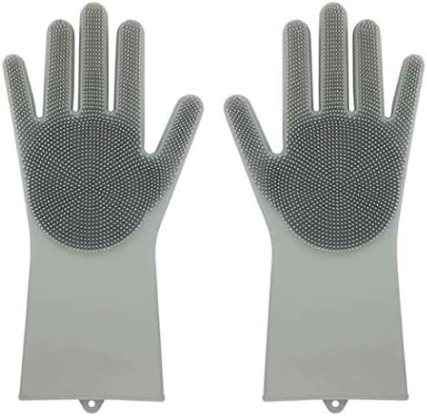 Silicone Gloves Dish Washing Cleaning Long Brush Gloves Household Kitchen Housework Pet Hair Care(1PCS)