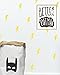 Yellow Lightning Bolt Wall Art Decal Stickers for Boys Room Decor - 24 Pieces