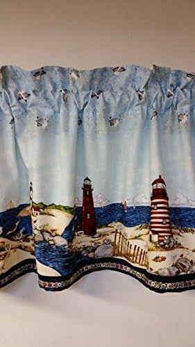 Lighthouse Border Print Valance