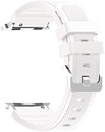 For Apple Watch Bands, Lakvom Replacement iWatch Wristbands Silicone and Sport Straps Resists Sweat for Apple Watch (White, 42mm)