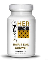 HERdiet Hair and Nail Growth for Women Extra Strength Supplement Boost Speed and Stronger Healthier Hair Prevent Hair Loss Pills
