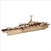 Dlong DIY Assembly Construction Jigsaw Woodcraft Toy Puzzle USS Roosevelt CVN71 Aircraft Carrier Ship Model Kit for Youth and Teenage