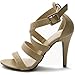 Ollio Women's Shoe High Heel Cross Strap Sandal