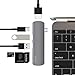 Purgo USB C Hub Adapter Dongle for MacBook 12-Inch, MacBook Air/Pro 2018, iPad Pro 2018 and More with 4K HDMI, USB-C Charging, 2 USB 3.0 and SD/Micro Card Readers.