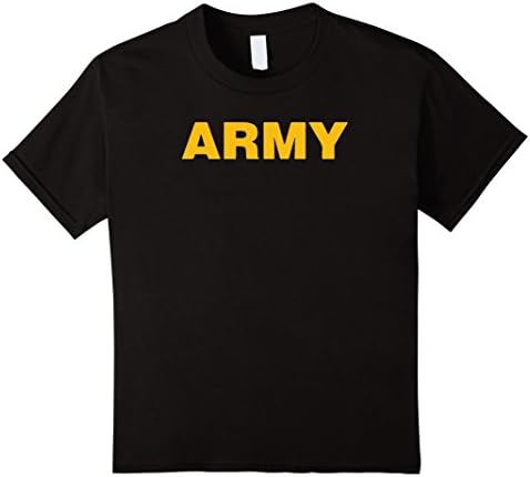 Kids Rocket Gear Military T-Shirts - Gold Army Logo T-Shirts, Swe 12 Black