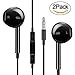 2 Pack Headphones Earbuds for Samsung Android, Stereo Earphones with Microphone in-line Remote for 3.5 Headphonethumb 1
