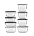 Rubbermaid Premier Food Storage Containers with Easy Find Lids, 16-Piece Set, Grey