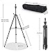 Klvied Tripod Wig Stand with Counter Weight hook, Adjustable Mannequin Head Stand, Canvas Block Wig Head Stand for Hairdryer, Hair Salon, Hairdressing, Cosmetology Training with T-Pins, Carry Bag