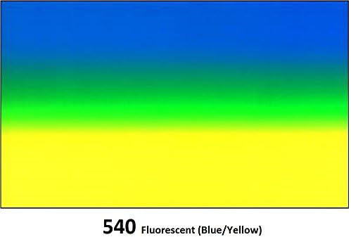 1 Roll 15" X 120" Graduated Fluorescent Blue to Yellow - # 540 / Rainbow Vinyl / Self Adhesive Vinyl Sheets / for Arts, Signs, Decals, Decoration, and more.