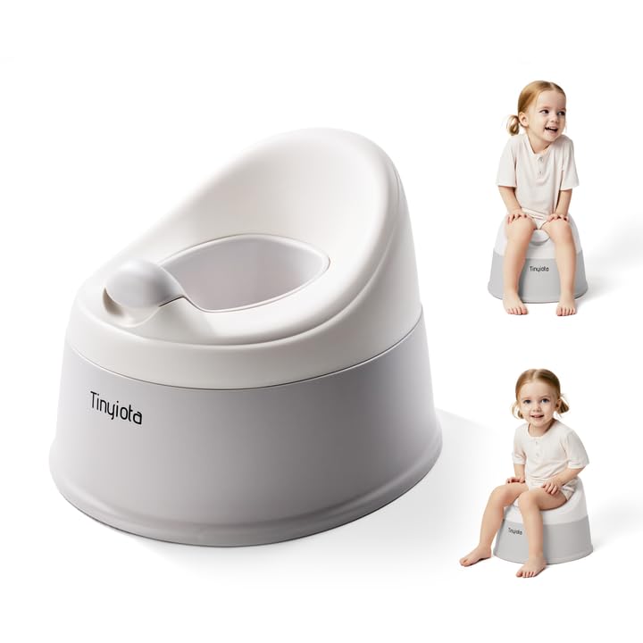 Photo 1 of Tinyiota Toddler Potty Training Toilet, Removable Bowl with High Splash Guard, Assembles in Seconds, Easy-Clean and Travel-Ready for Boys and Girls Ages 6 Months to 3 Years (Gray)