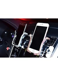 Soporte de teléfono universal para coche con cristales brillantes, soporte para teléfono móvil para iPhone y Samsung