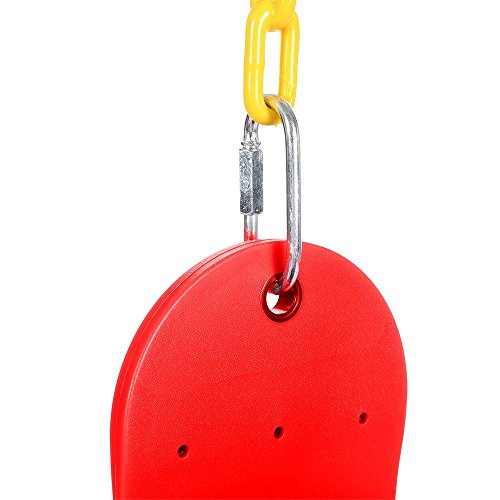 JGS Baby Swing Set Sets-Iron Chain Outdoor Playset-Backyard Playground Equipment(US STOCK) (Red)