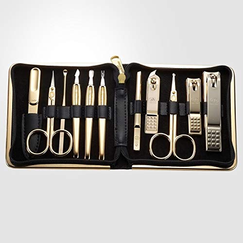 three seven manicure set gold
