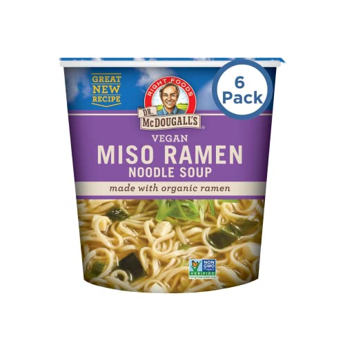 Dr. McDougall's Vegan Miso Ramen Soup Instant Ramen Noodles Cups