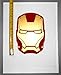 Ironman Head!- HQ Gold Metallic on Dark Red 2 Color! 4.5in x 6.5in Vinyl Sticker Decal