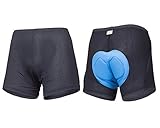Ecodaily mens cycling Underwear 3D Padded Breathable Bike shorts for Beginner (XXL, BLUE)