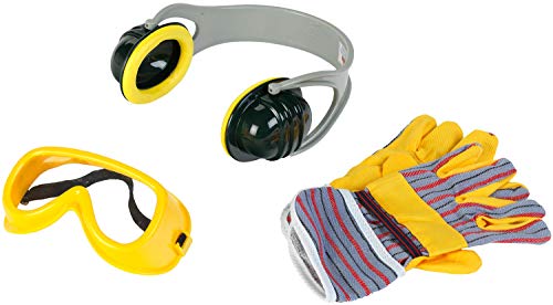 Theo Klein 8535 Bosch 3-teiliges Zubehör-Set | Arbeitshandschuhe, Arbeitsbrille und Ohrenschützer im Bosch-Design | Verpackungsmaße: 19,5 cm x 7 cm x 33,5 cm | Spielzeug für Kinder ab 3 Jahren – Bild 2