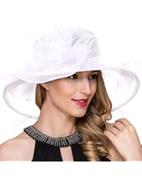 Kentucky Derby Hats for Women Organza Fascinator Church Tea Party Dress Wedding Hat
