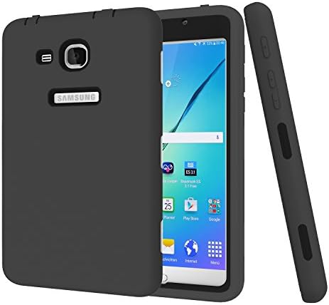 Galaxy Tab A 7.0 Case, Awinning Hybrid Protective Heavy Duty Rugged Shockproof Drop Resistance Anti-slip Cover for Samsung Galaxy Tab A 7.0 Inch Tablet 2016 Release(SM-T280 / SM-T285) (Black)