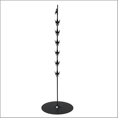 Clip Strip Chip Rack Display Stand 23.75" H Black 12 Clips Countertop Snack