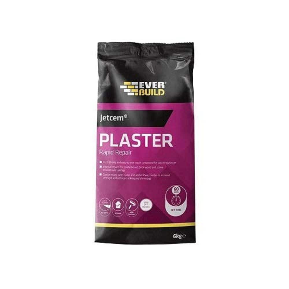 Everbuild Jetcem Plaster Rapid Repair, 6 kg