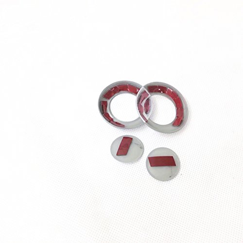 HIGH FLYING Seat Headrest Switch Button Ring Decor 4pcs ABS For Jaguar F-Pace X761 XF X260 2016-2018 XE X760 2015-2017 For Range Rover Velar 2017 2018